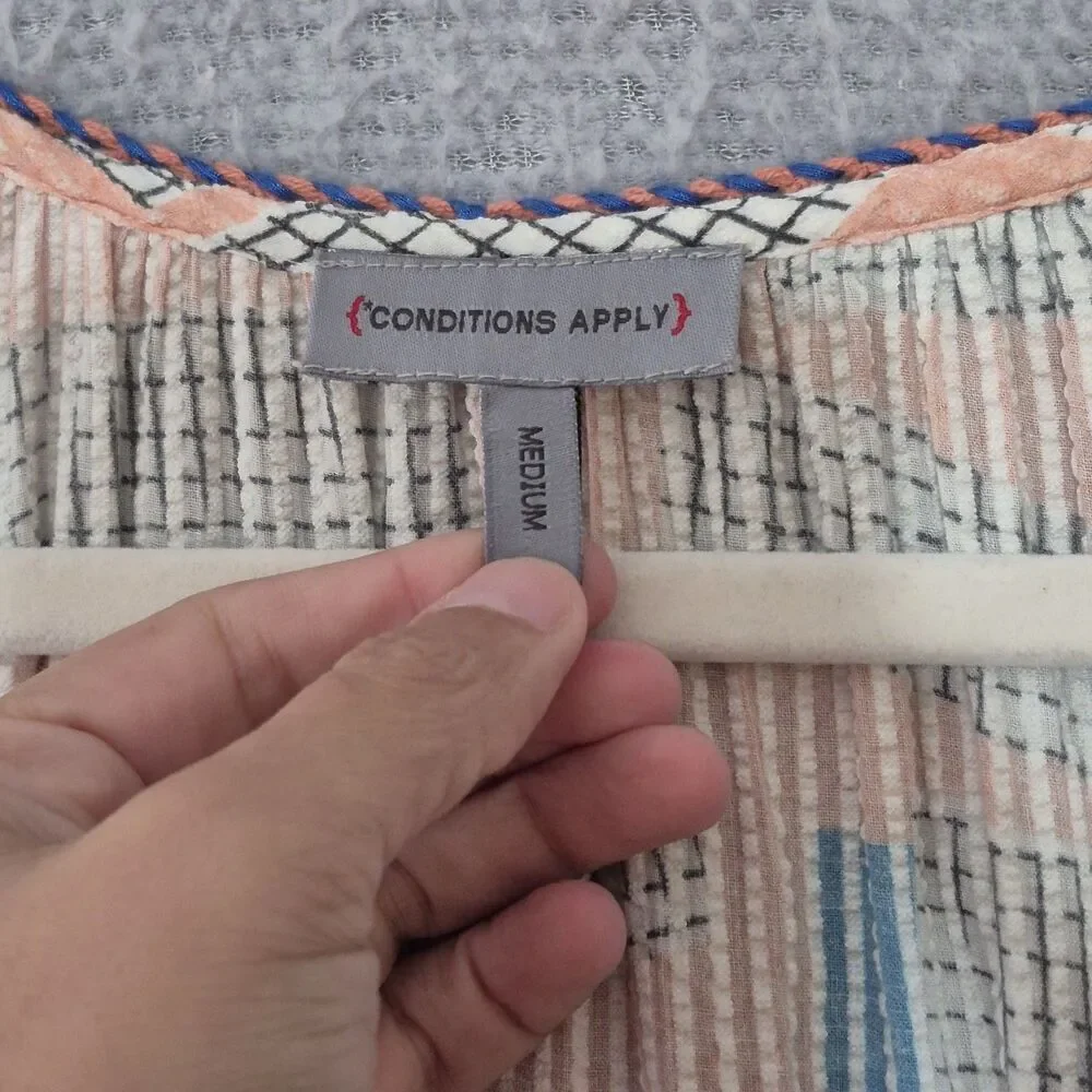 Conditions Apply Women's Cotton Puff Sleeves V-Neck Gabrieliya Maxi Dress M - Picture 2 of 9